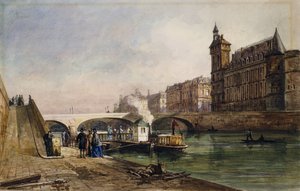På Seinen, Paris, af Georges Francois Guiaud