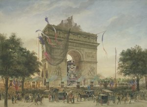 Victor Hugos begravelse (1802-85) 1885 af Georges Francois Guiaud