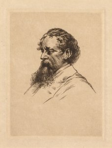 Portræt af Charles Dickens af Georges Gorvel