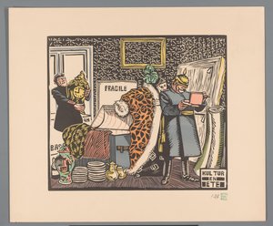 Soldater plyndrer et hus Kultur og mad (titel på objekt)