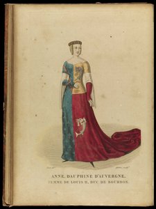 Anne af Auvergne 1358-1417, grevinde af Forez og hertuginde af Bourbon, slutningen af det 18. århundrede.