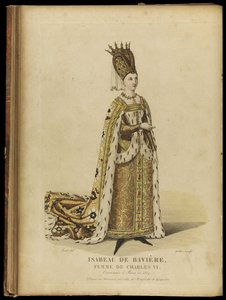 Isabeau af Bayern, dronning af Frankrig, slutningen af ​​det 18. århundrede.