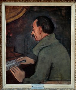Portræt af Maurice Utrillo (1883-1955), fransk maler. Maleri af Georges Kars (1882-1955), 20. århundrede. Olie på lærred. Mål: 0,56 X 0,47 m. Lyon. Museum for Skønne Kunster. Forsigtig! Brug af dette værk kan være underlagt en anmodning om tredjepartsgodke af Georges Kars