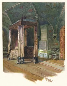 Soveværelse af zar Alexis Michaelovitch, i Kreml, Moskva, c1900, 1905