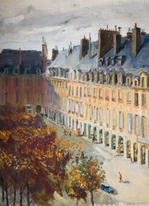 Place Des Vosges, 1928. af Georges Leon Dufrenoy