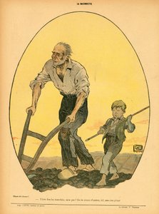 La Baionnette, satirisk i farver af Georges Leonnec