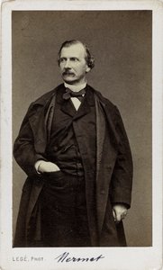 Portræt af komponisten Auguste Mermet 1810-1889. af Georges Mathurin Legé