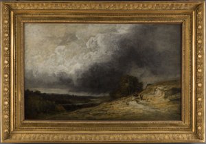 Flokken i stormen, mellem 1796 og 1843 (olie) af Georges Michel