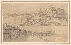 To udsigter over Paris (verso) af Georges Michel