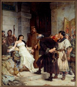 Et stigma i middelalderen Maleri af Georges Moreau de Tours (1848-1901) 1885 Søn. 2,6x3 m Musee des Beaux Arts Nantes