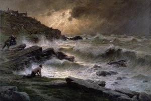 Wreckers ud for Bretagnekysten, 1911 af Georges Philibert Charles Maroniez