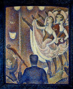 Studer til chahuten Danceuses de chahut, dans en skandale, danseform, der dukkede op samtidig med den franske Cancan, omkring 1830 i Montparnasse. Maleri af Georges Seurat (1859-1891) 1889 Buffalo. Albright Knox Art Gallery - Studie for Le Chahut. Da af Georges Pierre Seurat