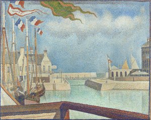 Søndag i Port-en-Bessin af Georges Pierre Seurat