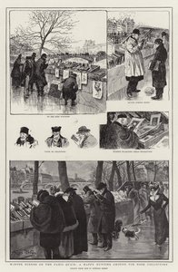 Vinterscener på Paris Quais, et lykkeligt jagtområde for bogsamlere af Georges Redon