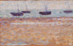 Fire både på Grandcamp af Georges Seurat