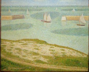 Port-en-Bessin, indsejling til den ydre havn af Georges Seurat