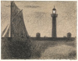 Fyret i Honfleur af Georges Seurat