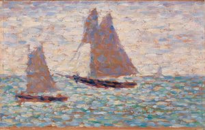 To sejlbåde ved Grandcamp af Georges Seurat