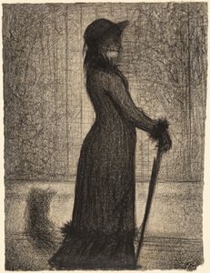Kvinde på spadseretur af Georges Seurat