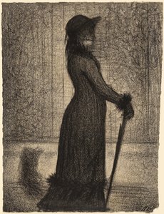 Kvinde, der spadserer af Georges Seurat