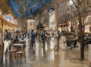 Aften på en parisisk boulevard,