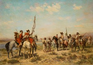 A Hunting Party (olie på lærred)