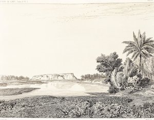 Irak, udsigt over Babylon, tegning af F, Thomas fra gravering af Georges Perrot (1832-1914) og Charles Chipiez (1835-1901), Histoire de l