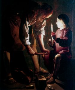 Sankt Josef tømrer, c1640 af Georges de La Tour