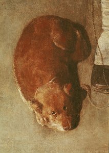 Hurdy Gurdy-spilleren med sin hund, ca. 1620 (detaljer) (se også 67918) af Georges de La Tour