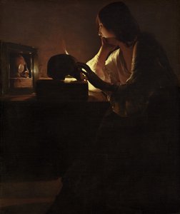 Den angrende Magdalen, ca. 16351640. af Georges de La Tour