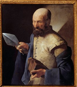 Apostlen Sankt Thomas Maleri af Georges de la Tour (1593-1652) 1600-tallet søn. 0,51x0,71 m af Georges de La Tour