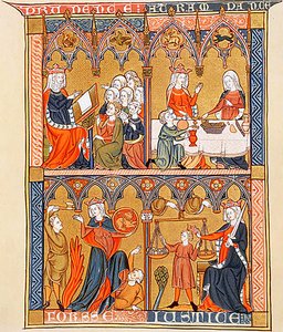 4 kardinaldyder fra Somme le Roi af dominikanerbroderen Laurent, ca. 1290-1300 (48292049006) af Georgia Levan Ramishvili from Tbilisi