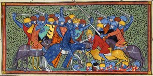 Charles Martel i slaget ved Tours, Frankrigs store krønike (27686528435)