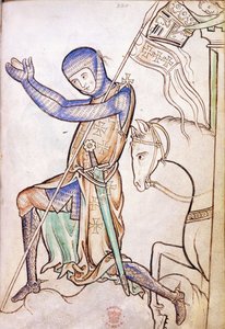 Knælende ridder fra Westminster Psalter, 13. århundrede (29372750322) af Georgia Levan Ramishvili from Tbilisi