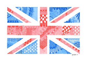 Union Jack, 2015 (blæk på bristolkarton)