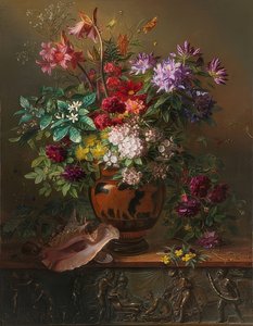 Stilleben med blomster i en græsk vase: Allegori om foråret. 1817