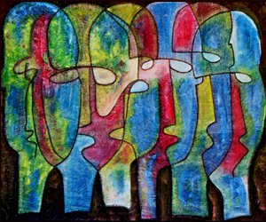 Les Zombis de Fort-Dimanche (Haiti) 2008 (olie på panel)
