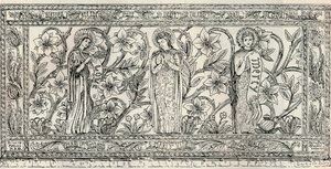 White Memorial alter Cloth, Parish Church, Cheddleton, c1891 af Gerald Callcott Horsley