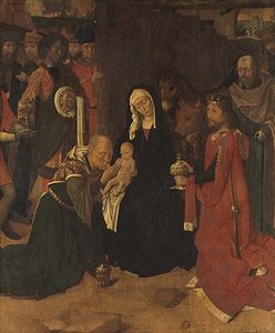 Adoration of the Magi, ca. 1490 (olie på lærred) af Gerard David