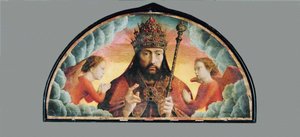 Dieu Pere benissant - Gud Fader giver sin ... af Gerard David