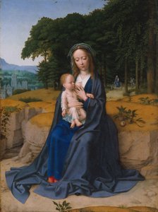 Resten på flugten til Egypten, ca. 1512-15 (olie på træ) af Gerard David
