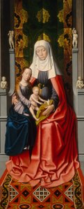 Sankt Anne-altertavlen: Sankt Anne med jomfruen og barnet [midterste panel], ca. 15001520. af Gerard David
