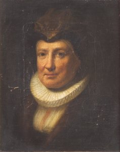 Portræt af kunstnerens mor af Gerrit Dou