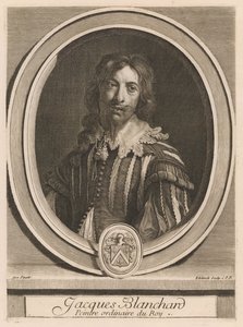 Jacques Blanchard, fra bogen Les hommes illustres ..., bind II, af Charles Perrault af Gérard Edelinck
