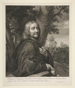 Philippe de Champaigne stående i et landskab af Gérard Edelinck