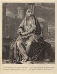 Portræt af Charles-Maurice Le Tellier af Gérard Edelinck