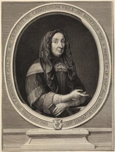 Portræt af Madeleine de Lamoignon af Gérard Edelinck