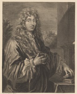 Portræt af Christiaan Huygens af Gérard Edelinck