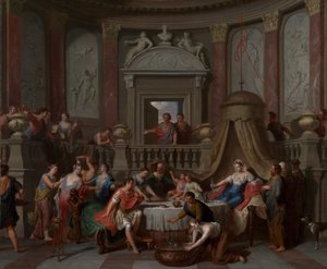 The Banket of Cleopatra, ca. 1700 (olie på lærred)