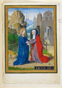 Tilføje. 34294, f.61 The Visitation, illustration fra 